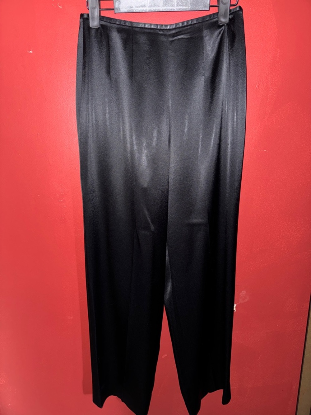Woman’s Satin Classic Black Dress Pants